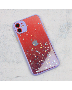 Maska za iPhone 11 61 Frame Glitter ljubičasta - 90608