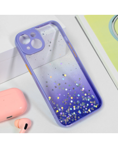 Maska za iPhone 15 6.1 Frame Glitter ljubičasta - 210508