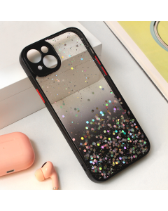 Torbica Frame Glitter za iPhone 15 Plus 6.7 crna - 210505