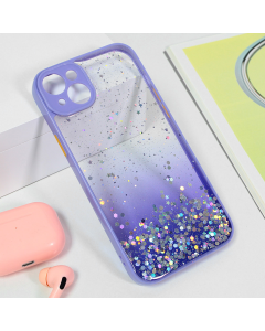 Maska za iPhone 15 Plus 6.7  Frame Glitter ljubičasta - 210504