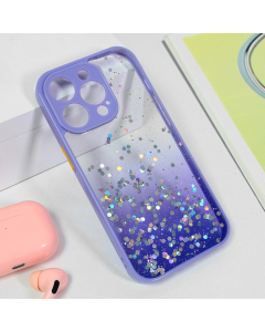 Torbica Frame Glitter za iPhone 15 Pro 6.1 ljubicasta - 210511