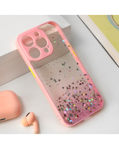 Torbica Frame Glitter za iPhone 15 Pro 6.1 roze - 210512