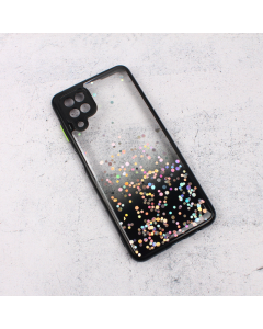 Maska za Samsung Galaxy A12 Frame Glitter crna - 92031-1