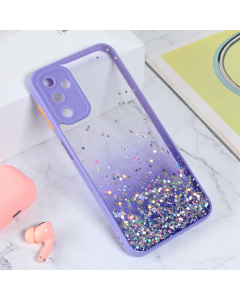 Maska za Samsung Galaxy A14 4G/5G Frame Glitter ljubičasta - 207982