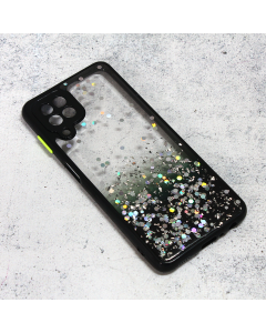 Maska za Samsung Galaxy A22 4G Frame Glitter crna - 96884