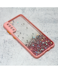 Maska za Samsung Galaxy A30s/A50/A50s Frame Glitter roze - 97149