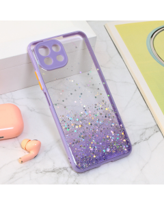 Maska za Xiaomi Mi 11 Lite Frame Glitter ljubičasta - 210461