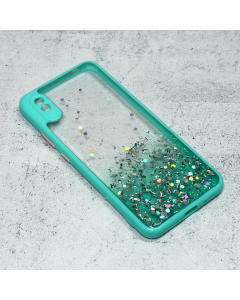 Maska za Xiaomi Redmi 9A Frame Glitter mint - 97153-1
