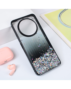 Maska za Xiaomi Redmi A3 Frame Glitter crna - 214409