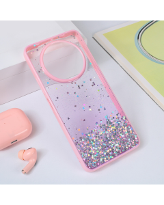 Maska za Xiaomi Redmi A3 Frame Glitter roze - 214411