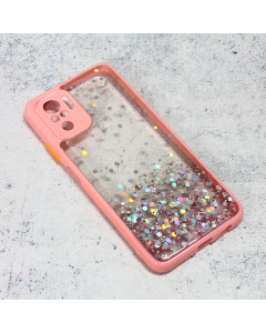 Maska za Xiaomi Redmi Note 10 4G/Note 10s Frame Glitter roze - 96892