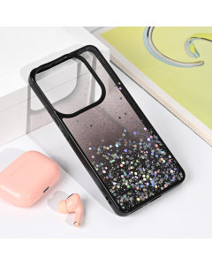 Maska za Xiaomi Redmi Note 14 5G Frame Glitter crna - 223054