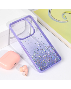 Maska za Xiaomi Redmi Note 14 5G Frame Glitter ljubi?asta - 223055