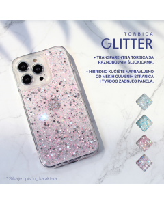 Torbica Glitter za iPhone 15 Pro Max 6.7 plava - 210044