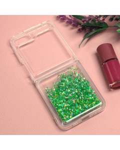 Maska za Samsung Galaxy Z Flip 5 5G Glitter zelena - 209251