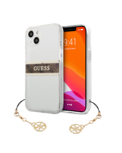 Maska za iPhone 13 6.1 braon (GUHCP13MKB4GBR) Guess 4G Stripe Charm - 201073