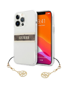 Maska za iPhone 13 Pro 6.1 braon (GUHCP13LKB4GBR) Guess 4G Stripe Charm - 205687