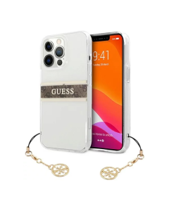 Maska za iPhone 13 Pro Max 6.7 braon (GUHCP13XKB4GBR) Guess 4G Stripe Charm - 205683