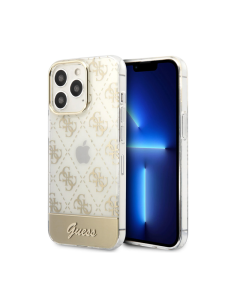 Maska za iPhone 14 Pro 6.1 Guess Hc 4G Electro Script zlatna (GUHCP14LHG4MHG) - 205348