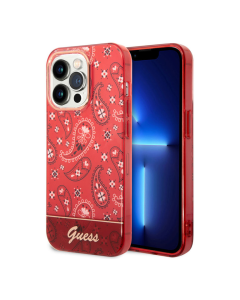 Maska za iPhone 14 Pro 6.1 Guess Hc IML Electro Cam Raisley crvena (GUHCP14LHGBNHR) - 205351
