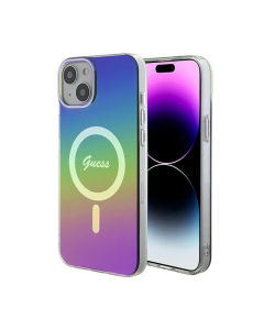 Maska za iPhone 15 6.1 Guess Hc IML Magsafe Iridescent crna (GUHMP15SHITSK) - 210433