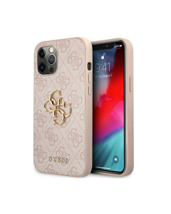 Maska za iPhone 12 Pro Max 6.7 Guess Hc PC 4G Big Metal Logo pink (GUHCP12L4GMGPI) - 205380