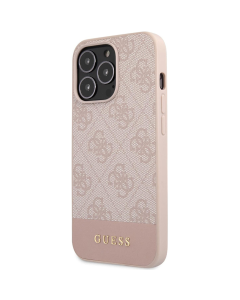 Maska za iPhone 15 Pro 6.1 Guess Hc PC/TPU 4G Pu Bottom Stripe roze (GUHCP15LG4GLPI) - 210454