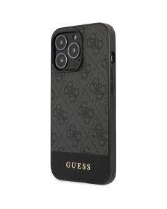 Maska za iPhone 15 Pro 6.1 Guess Hc PC/TPU 4G Pu Bottom Stripe siva (GUHCP15LG4GLGR) - 210453