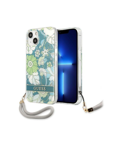 Maska za iPhone 13 6.1 Guess Hc PC/TPU Flower Cord zelena (GUHCP13MHFLSN) - 205373
