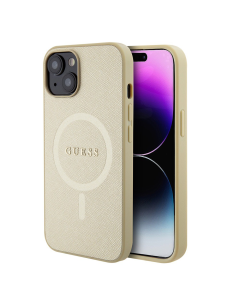 Maska za iPhone 15 6.1 bez (GUHMP15SPSAHMCB) Guess Hc PU Saffiano Magsafe - 210435