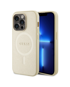 Maska za iPhone 15 Pro 6.1 bez (GUHMP15LPSAHMCB) Guess Hc PU Saffiano Magsafe - 210436