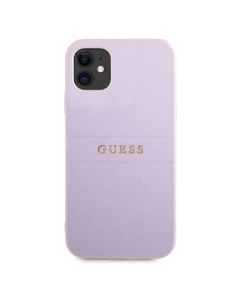 Maska za iPhone 11 6.1 Guess Hc PU Saffiano ljubičasta (GUHCN61PSASBPU) - 205381