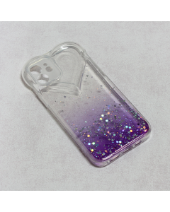 Torbica Heart Glitter za iPhone 12 6.1 ljubicasta - 97552