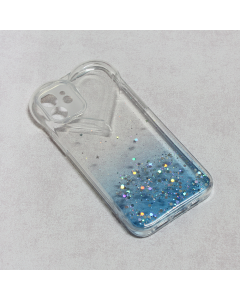 Torbica Heart Glitter za iPhone 12 6.1 plava - 97553-1