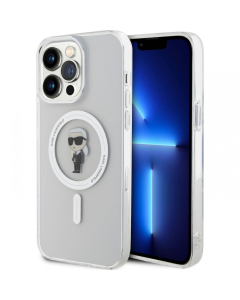 Maska za iPhone 15 Pro Max 6.7 transparent (KLHMP15XHFCKNOT) Karl Lagerfeld Hc Magsafe IML Ikonik - 210412
