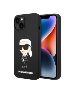 Maska za iPhone 15 6.1 Karl Lagerfeld Hc Silicone NFT Ikonik crna (KLHCP15SSNIKBCK) - 210415
