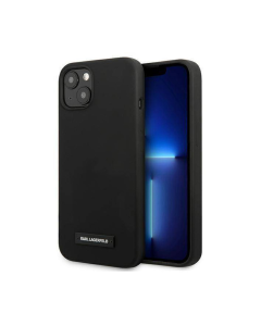 Maska za iPhone 13 6.1 Karl Lagerfeld Hc Silicone Plaque crna (KLHCP13MSLMP1K) - 205323-1