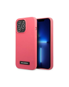 Maska za iPhone 13 Pro 6.1 Karl Lagerfeld Hc Silicone Plaque pink (KLHCP13LSLMP1PI) - 205326