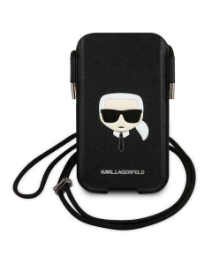 Torbica Karl Lagerfeld Pouch Pu Saffiano Karl Head Large za telefone do 6,7