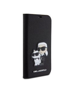 Maska za iPhone 15 Pro 6.1 crna(KLBKP15LSANKCPK) Karl Lagerfeld Saffiano BP Nft Karl&Choupette - 210448