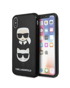 Maska za iPhone X/XS Karl Lagerfeld TPU Choupette crna (KLHCPXTPUKICKC) - 205343