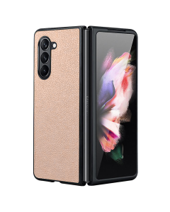 Torbica Leather Fold za Samsung F946B Galaxy Z Fold 5 5G krem - 209245