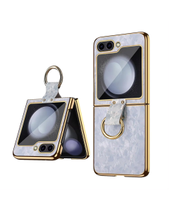 Torbica Luxurious Shell Pattern za Samsung F741B Galaxy Z Flip 6 5G siva - 215548