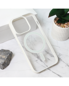 Torbica Magsafe Frame Color za iPhone 15 Pro 6.1 bela - 209640
