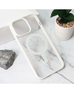 Torbica Magsafe Frame Color za iPhone 15 Pro Max 6.7 bela - 209647