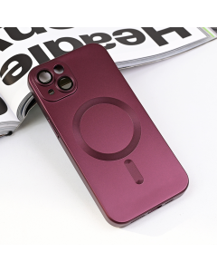 Maska za iPhone 13 6.1 Magsafe Chrome bordo - 218647