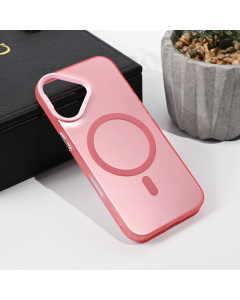 Maska za iPhone 17 63 Magsafe Clear roze - 223331