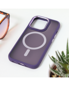 Torbica Magsafe colorful za iPhone 15 Pro 6.1 ljubicasta - 209806