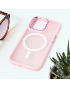 Torbica Magsafe colorful za iPhone 15 Pro 6.1 roze - 209803