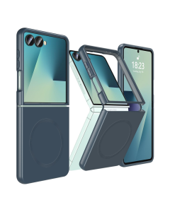 Maska za Samsung Galaxy Z Flip 7 Magsafe Elegant Fold tamno plava